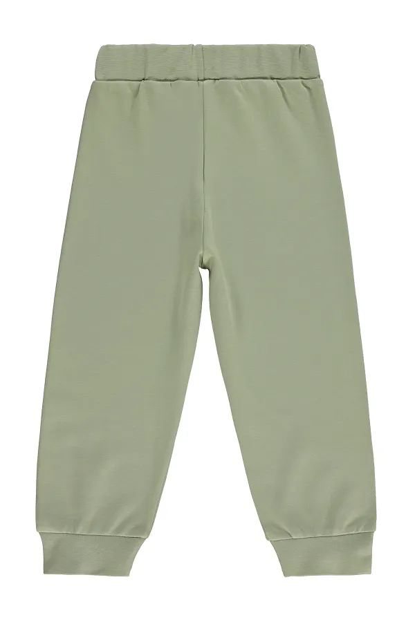 Pantalon de survêtement garçon Km 2-5 ans Kaki doux - Lot
