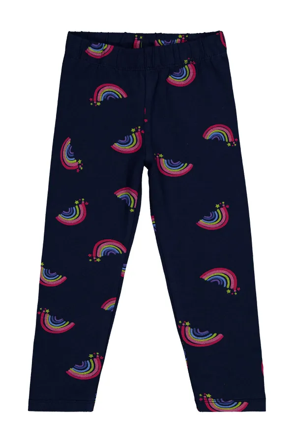 Collants pour fille de 2 à 5 ans, bleu marine foncé - Emballage