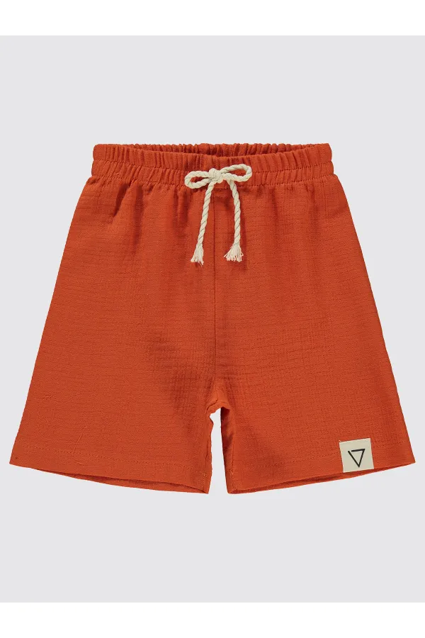 Short garçon orange 2-5 ans - Paquet
