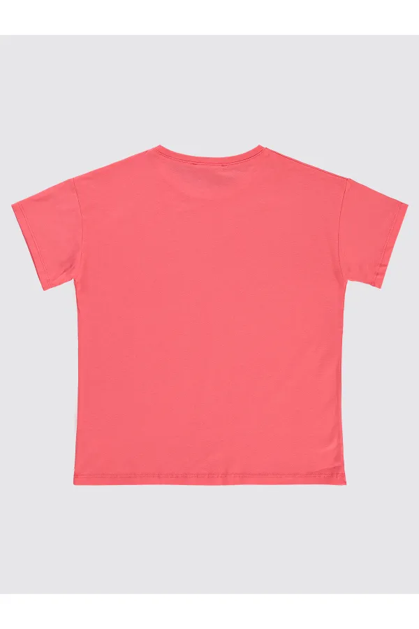 Girls T-Shirt 10-13 Years Old Sunset Coral - Package