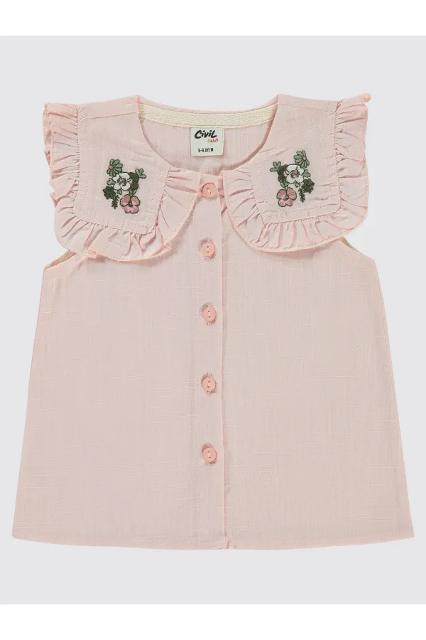 Bebek Gömlek 0-24 Ay Pudra - Paket