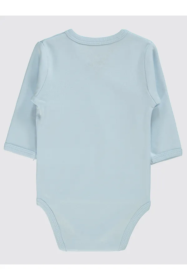 Body bébé à boutons-pression bleu 0-24 mois - Emballage