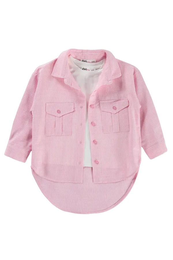 Girls' Shirt, Ages 2-5, Pink - Pack