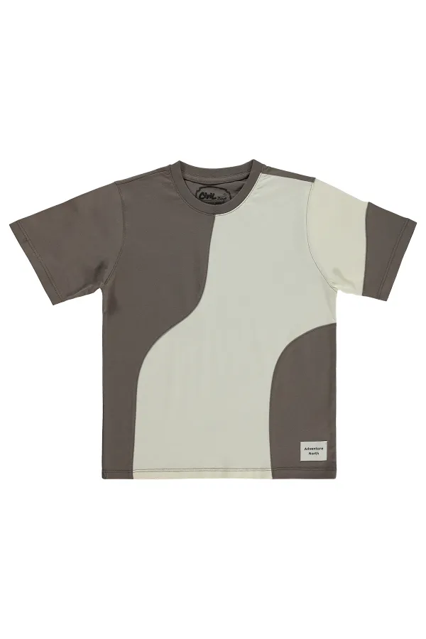T-shirt garçon, 6-9 ans, marron foncé - Lot