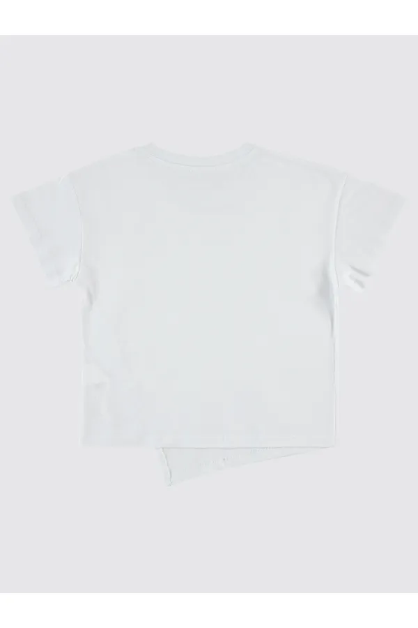 Kız Çocuk Tişört 6-9 Yaş Beyaz - Paket