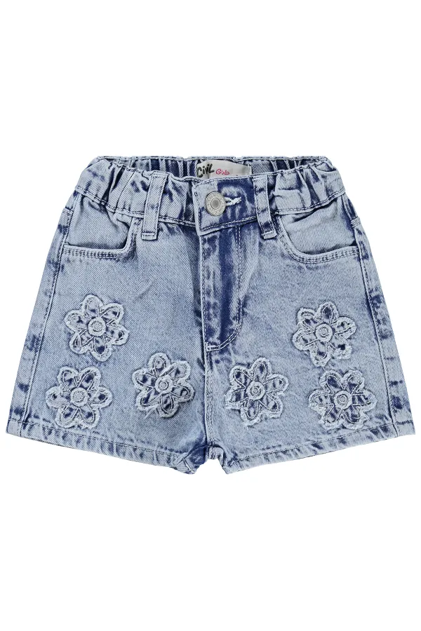 Kız Çocuk Şort 2-5 Yaş Mavi - Paket