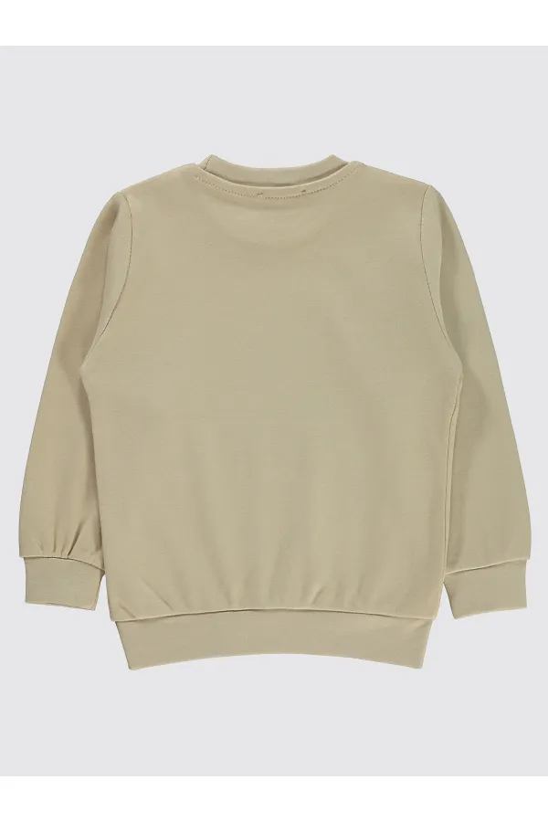 Erkek Çocuk Sweatshirt 2-5 Yaş Bej - Paket