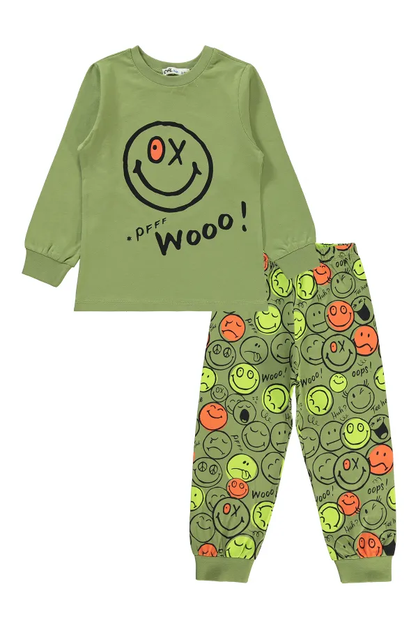 Boys Pajama Set 2-5 Years Old Khaki - Package