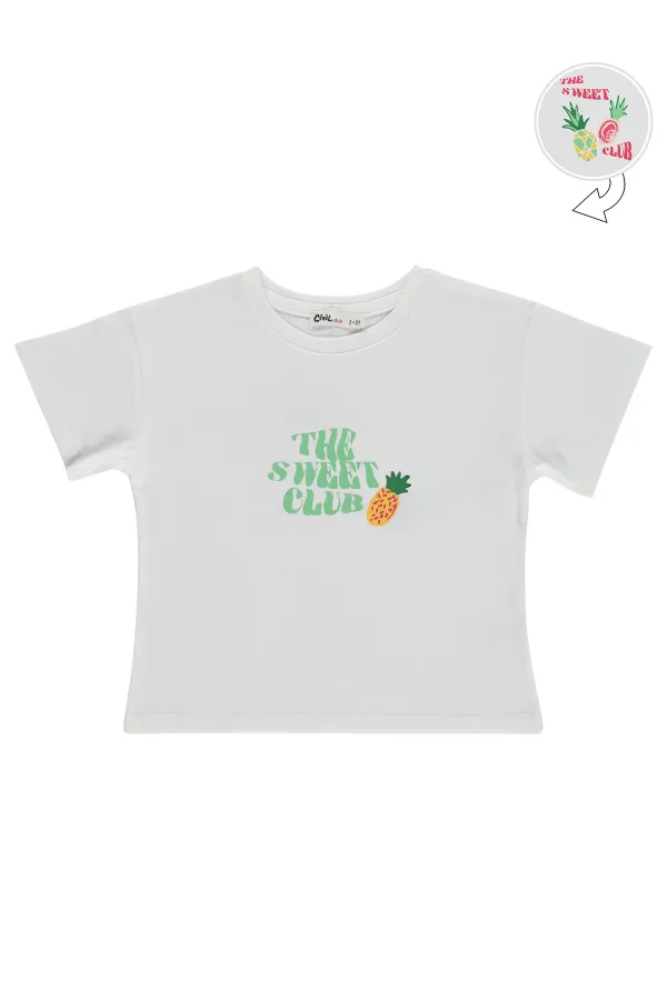 T-shirt fille, 2-5 ans, blanc cassé - Lot T-shirt fille, 2-5 ans, blanc cassé - Lot