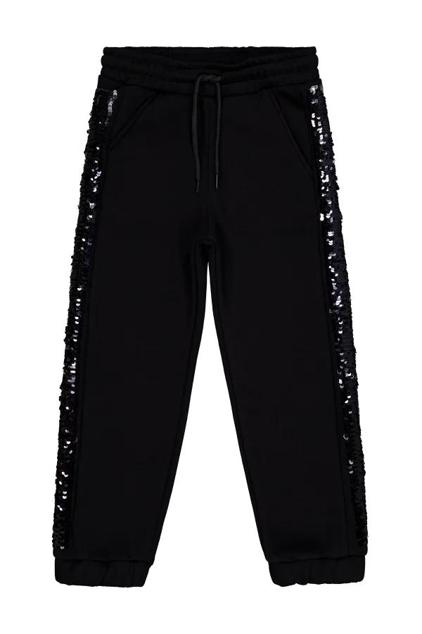 Girls Tracksuit Bottoms 6-9 Years Black - Pack