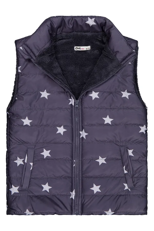 Kız Çocuk Yelek 10-13 Yaş Antrasit - Paket