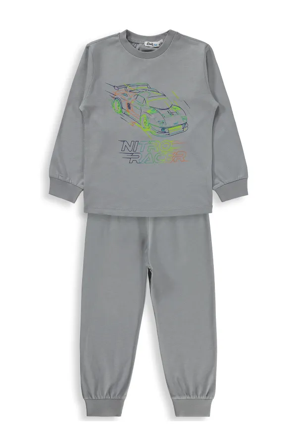 Ensemble pyjama garçon, 2-5 ans, gris - Emballage