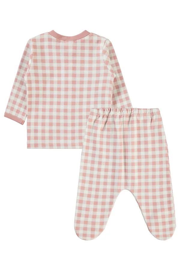 Bebek Pijama Takımı 0-24 Ay Pudra - Paket