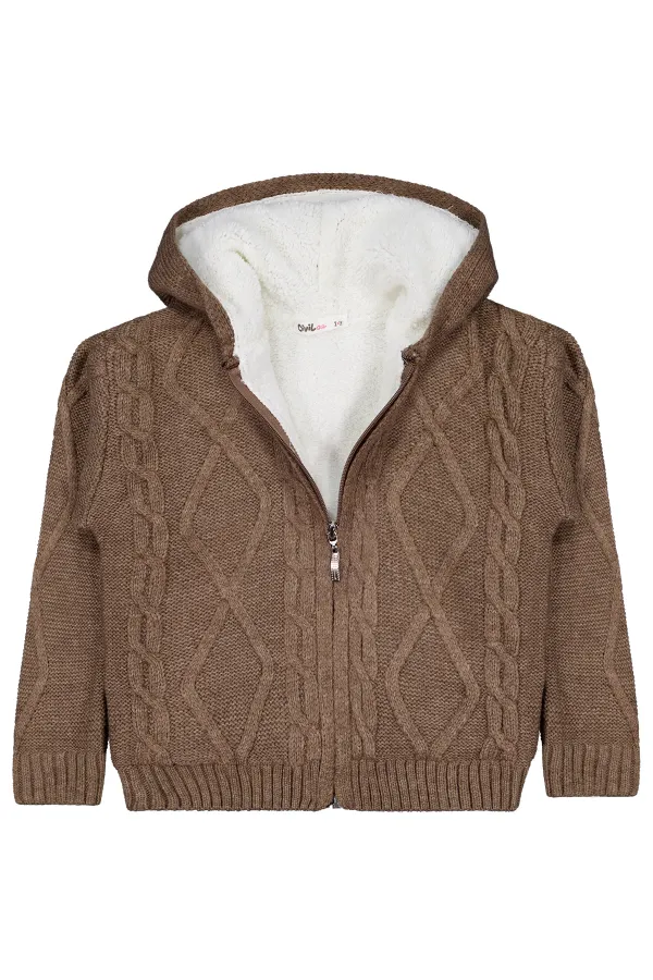 Gilet garçon 2-5 ans en vison chiné - Emballage