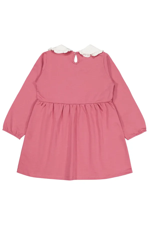 Kız Çocuk Jile ve Elbise 6-9 Yaş Gül Kurusu - Paket