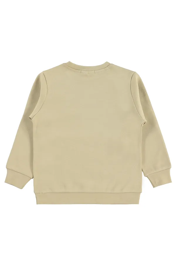 Erkek Çocuk Sweatshirt Km 2-5 Yaş Bej - Paket