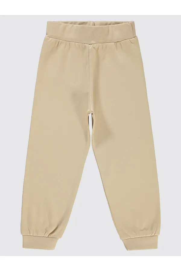 Kız Çocuk Eşofman Altı 2-5 Yaş Yulaf Sütü - Paket