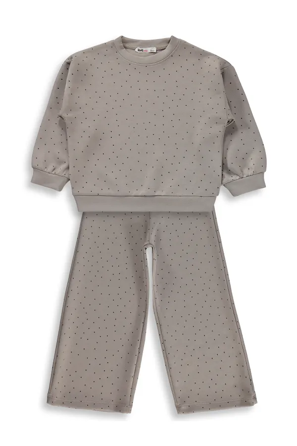 Girls' Tracksuit Set, Ages 2-5, Beige - Pack