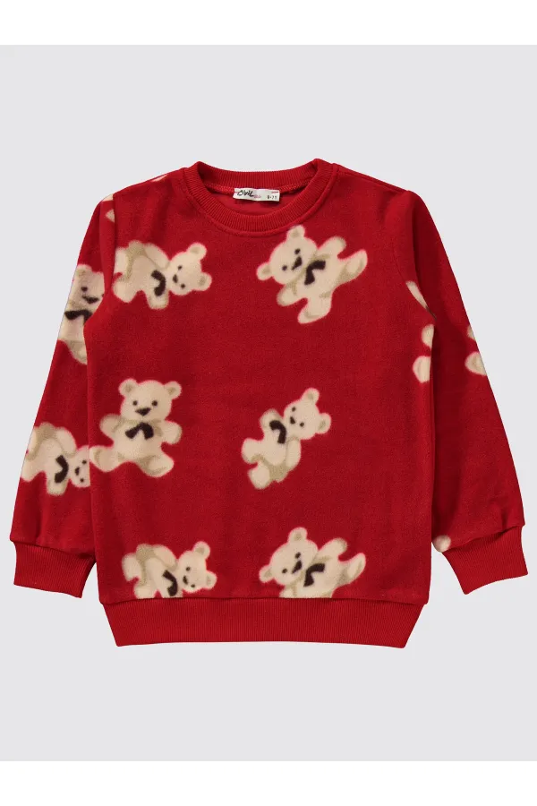 Kız Çocuk Pijama Takımı 10-13 Yaş Kırmızı - Paket