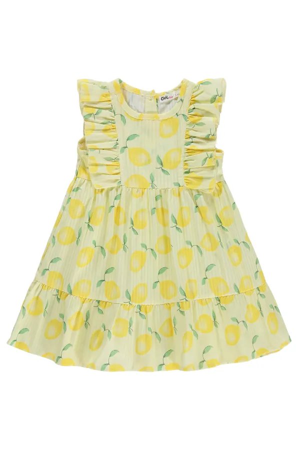 Kız Çocuk Jile ve Elbise 2-5 Yaş Sarı - Paket