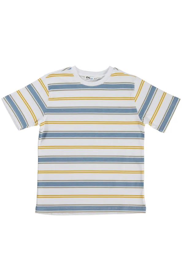 Erkek Çocuk Tişört 6-9 Yaş Beyaz - Paket