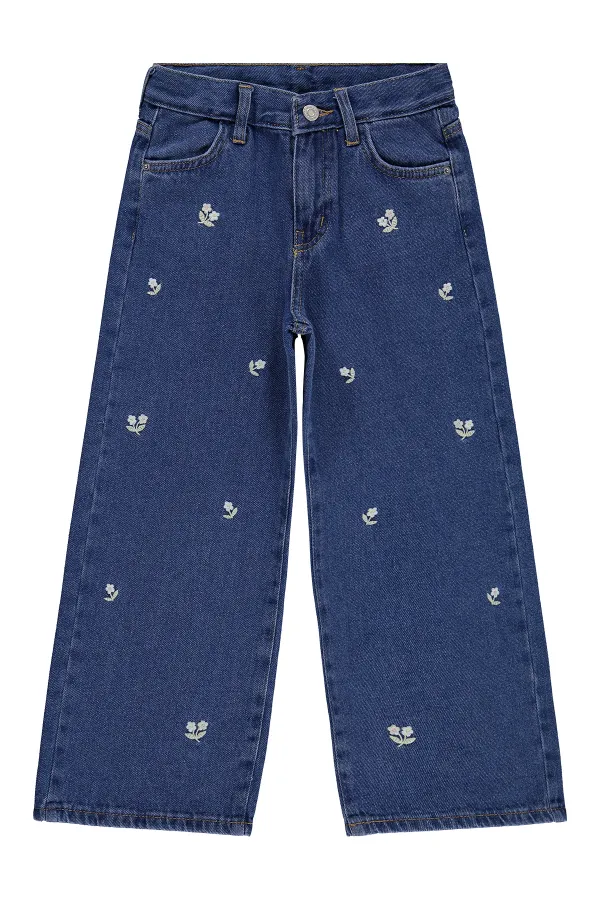Pantalon en jean bleu pour fille, 6-9 ans - Lot