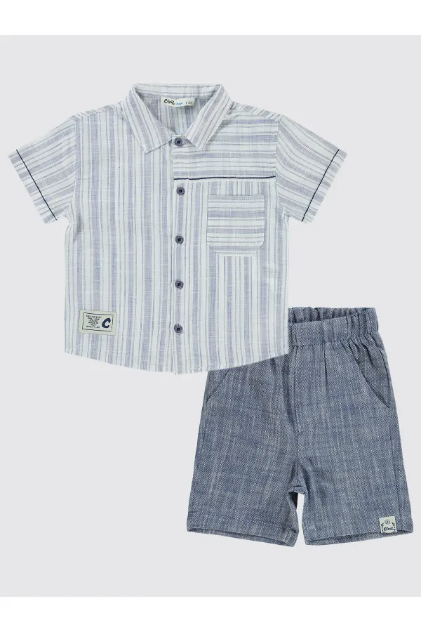 Costume bleu marine pour garçon de 2 à 5 ans - Emballage