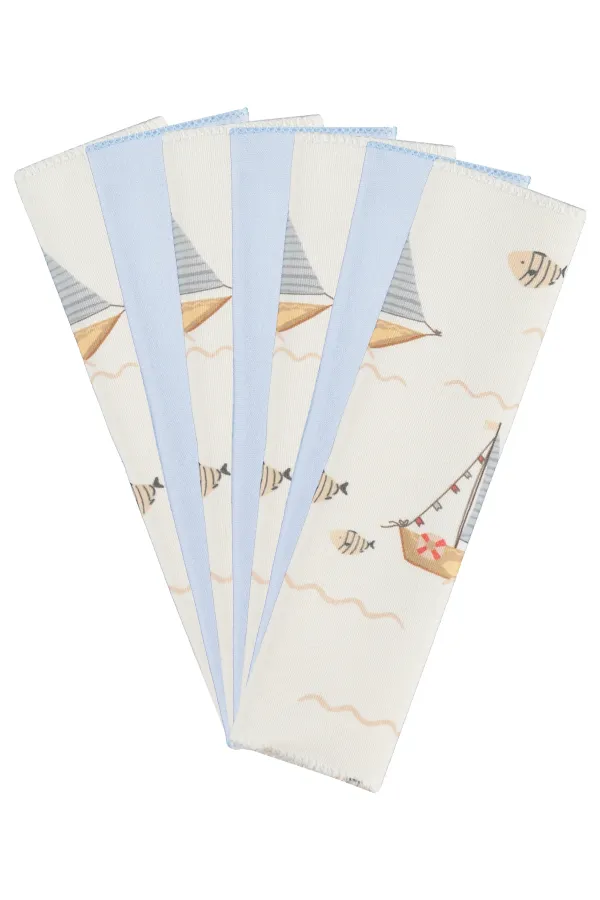 Baby Burp Cloths and Wipes 0-24 Months, Ecru - Pack