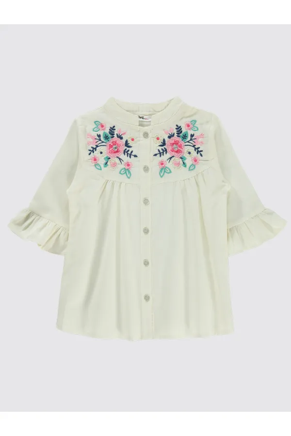 Girl's Shirt 6-9 Years Old Ecru - Package
