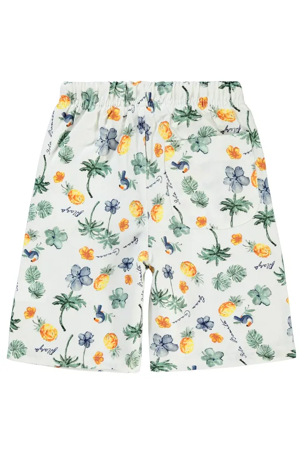 Erkek Çocuk Şort 6-9 Yaş Ekru - Paket