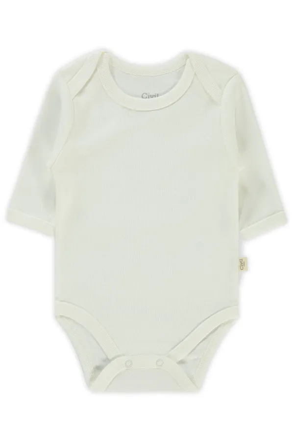 Body bébé à boutons-pression blanc 0-24 mois - Lot