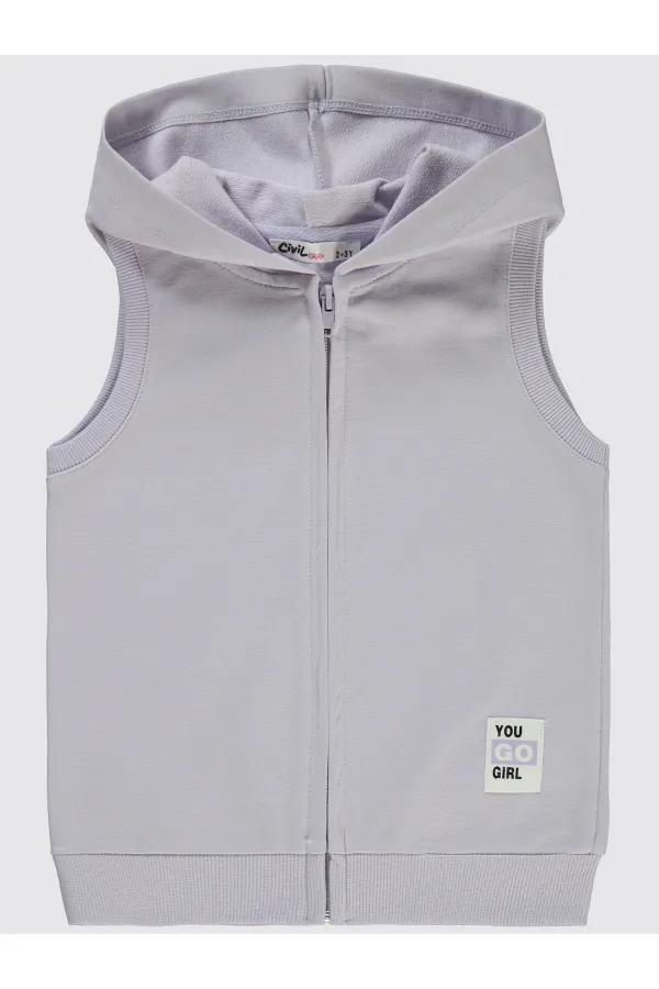 Kız Çocuk Yelek 2-5 Yaş Galaktik Leylak - Paket