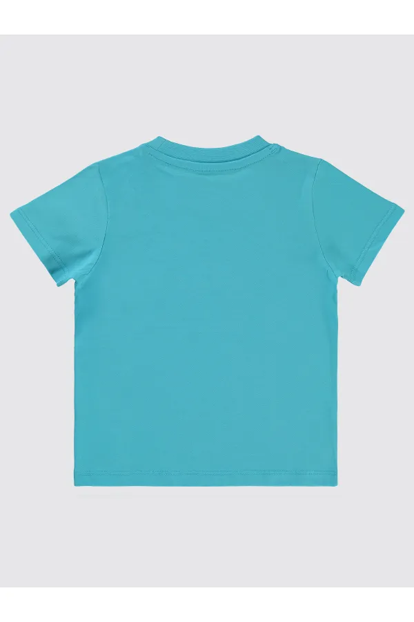 T-shirt garçon turquoise 2-5 ans - Emballage