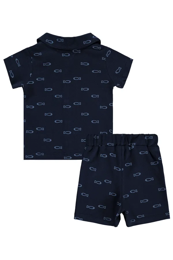 Ensemble bébé 0-24 mois bleu marine - Emballage