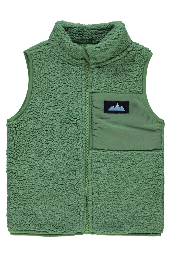 Erkek Çocuk Yelek 2-5 Yaş Açık Haki - Paket