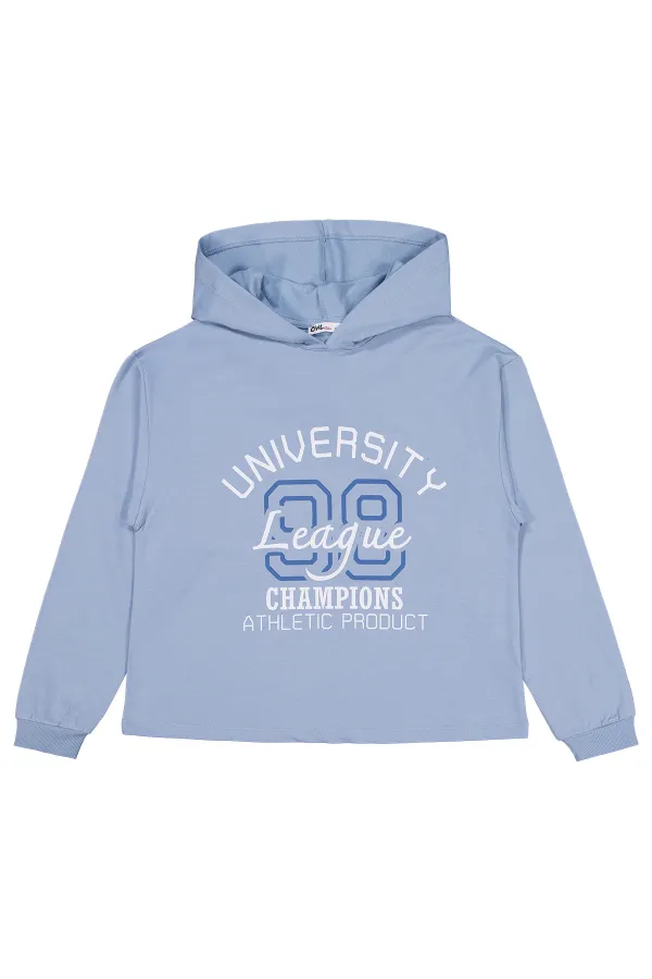 Kız Çocuk Sweatshirt 10-13 Yaş Mavi - Paket