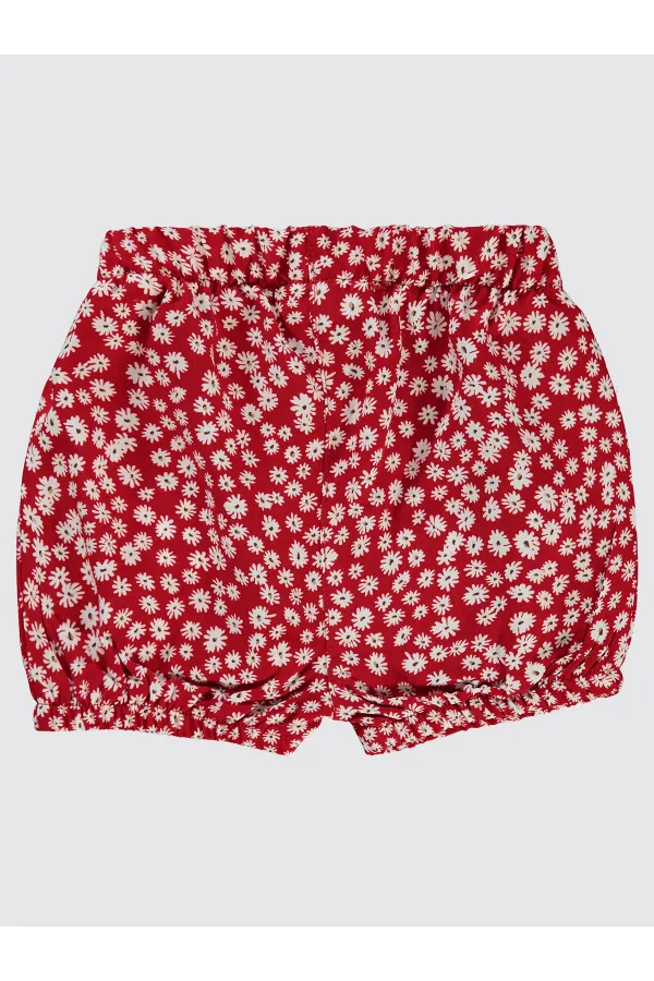 Baby Shorts 0-24 Months Red - Pack