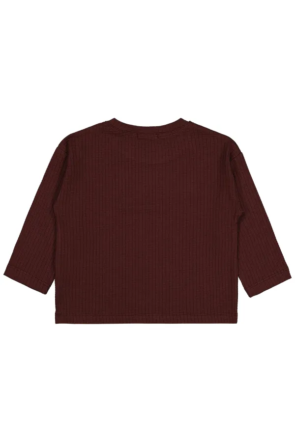 Sweat-shirt garçon bordeaux 2-5 ans - Emballage
