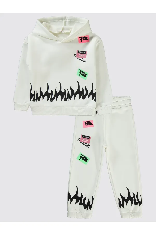 Ensemble de survêtement fille 2-5 ans écru - Emballage