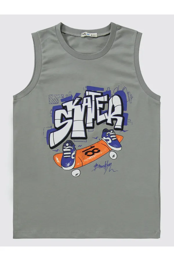 Erkek Çocuk Pijama Takımı 10-13 Yaş Gri - Paket