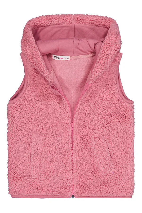 Kız Çocuk Yelek 2-5 Yaş Soft Pembe - Paket