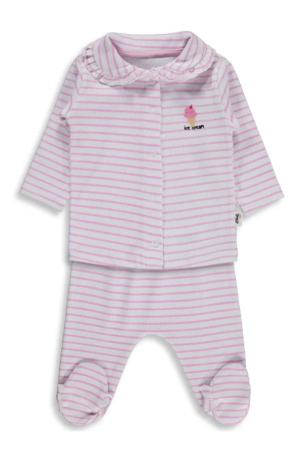 Ensemble pyjama bébé 0-24 mois blanc - Emballage Ensemble pyjama bébé 0-24 mois blanc - Emballage