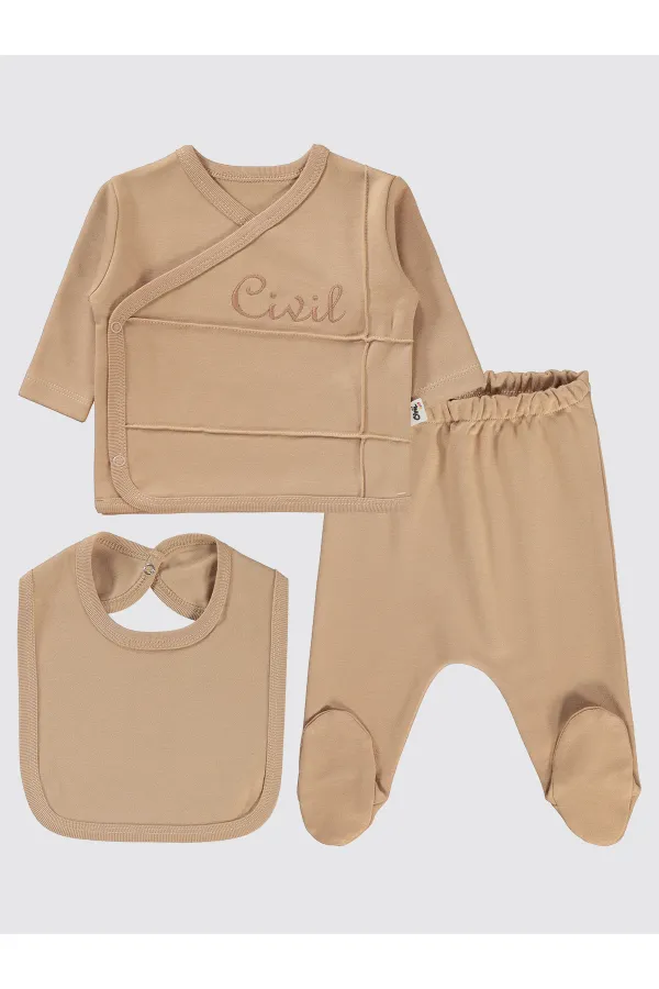 Ensemble de body bébé 0-24 mois beige - Emballage
