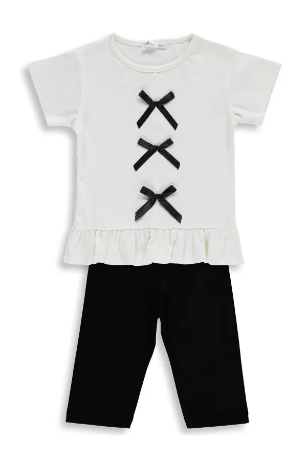 Girls' Outfit Set 2-5 Years Old, Off-Black - Package