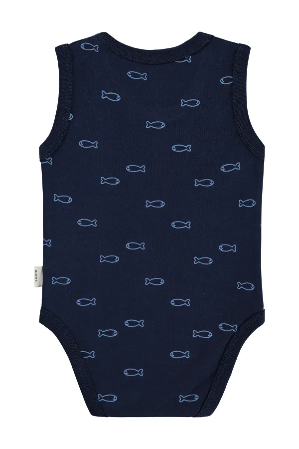 Bebek Çıtçıtlı Badi 0-24 Ay Lacivert - Paket