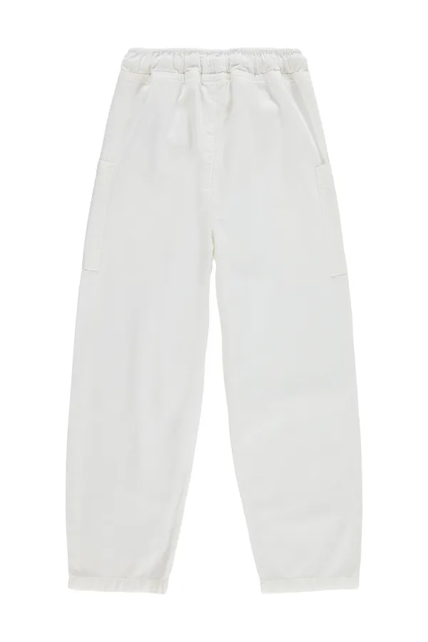 Pantalon pour fille, 10-13 ans, blanc cassé - Emballage