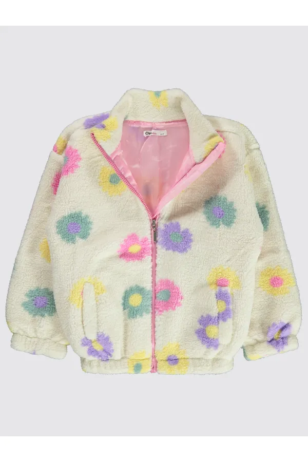 Gilet fille 10-13 ans écru - Emballage