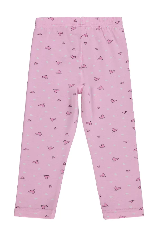 Kız Çocuk Tayt Km 2-5 Yaş Pembe - Paket