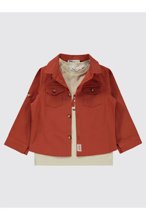 Chemise garçon 2-5 ans cuivre foncé - Lot