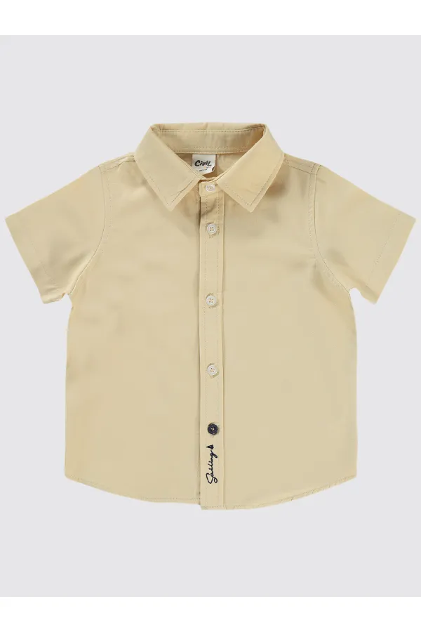 Bebek Gömlek 0-24 Ay Sütlükahve - Paket